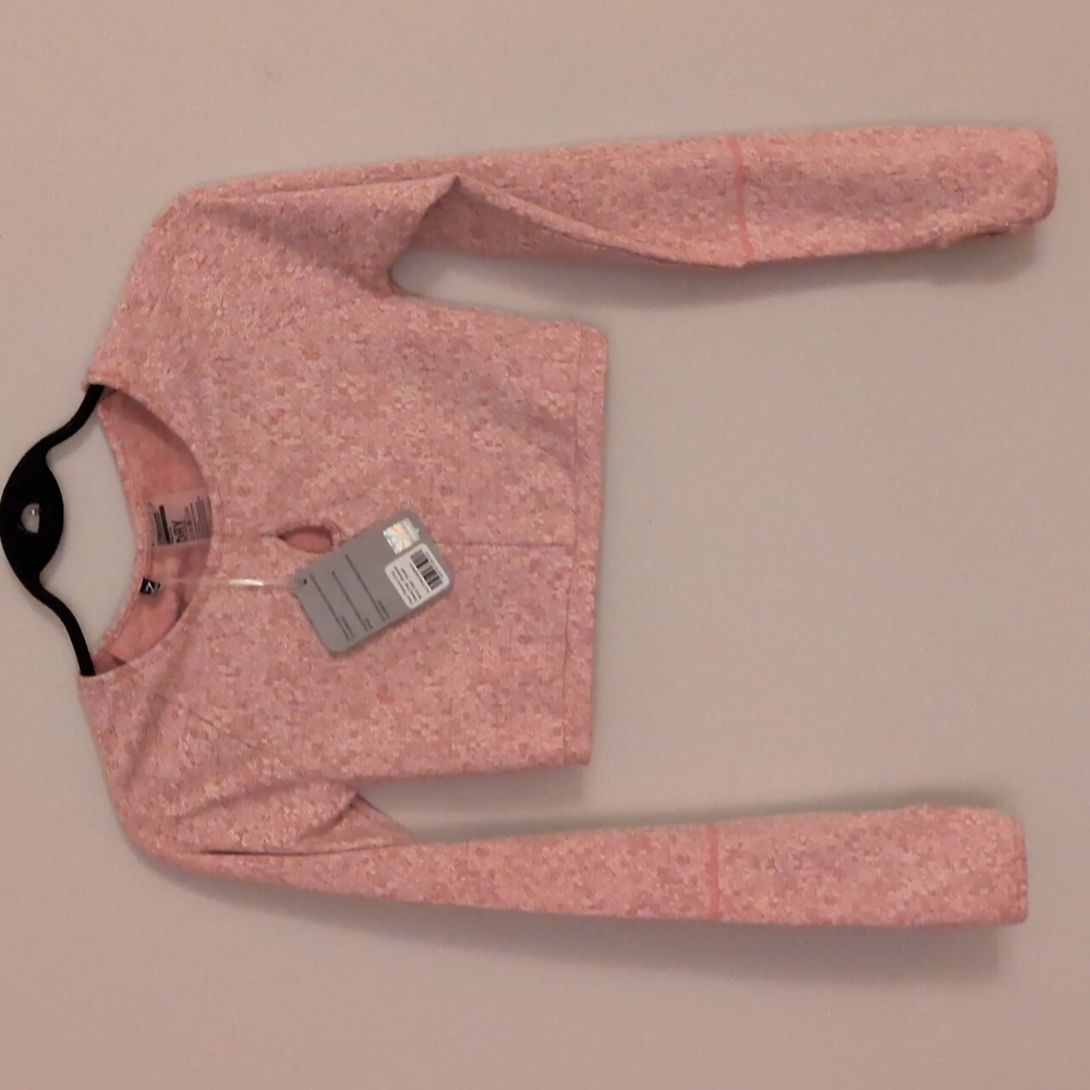 Gymshark Fleur Long Sleeve Cropped Shirt Moroccan Brick Marl Sz S